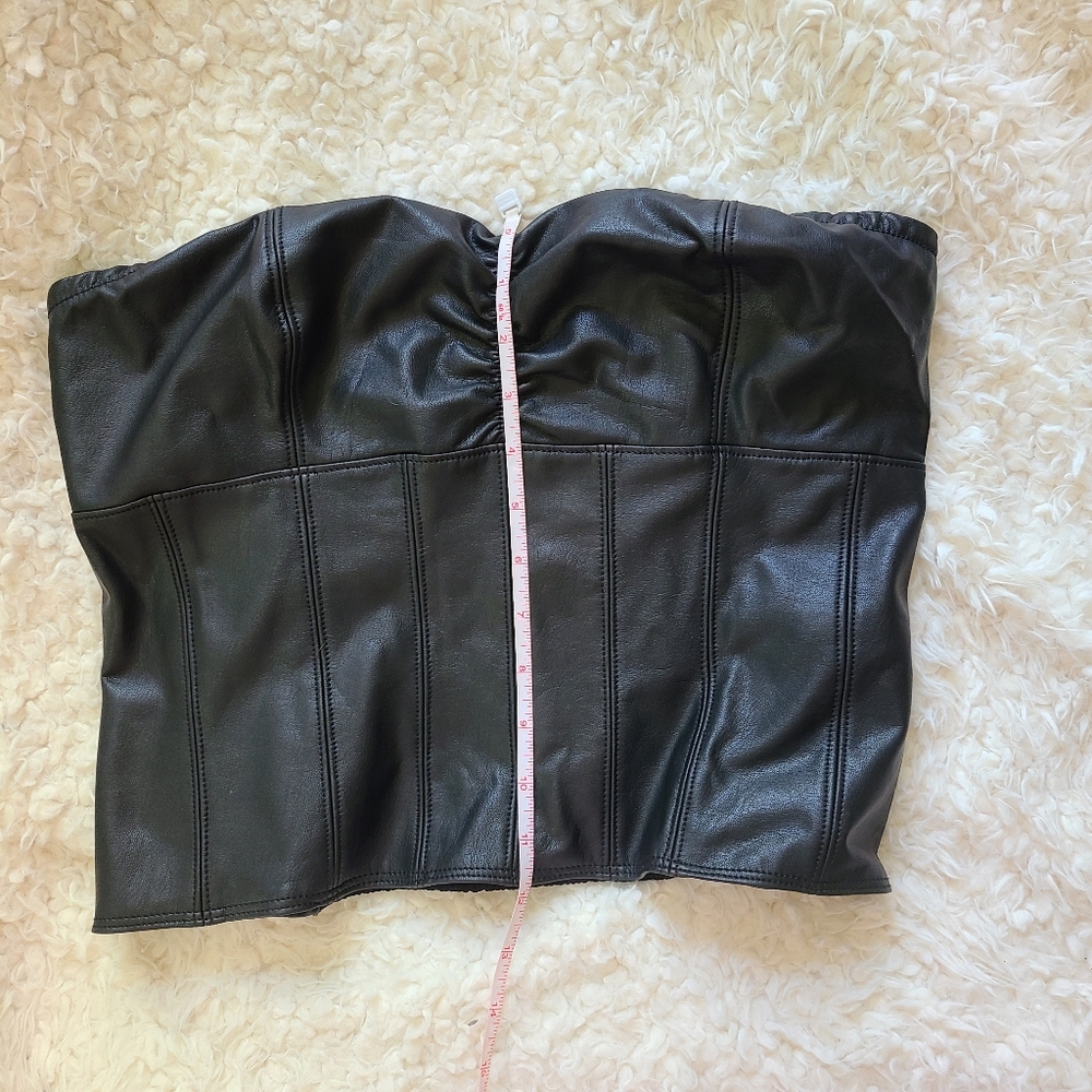 free people • faux leather tube top - Picture 6 of 7